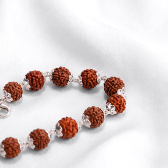 92.5 Silver Rudraksha Lucky Bracelet