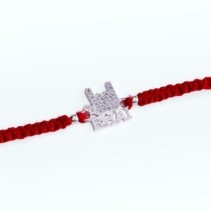Bhai Hand Charm Silver Rakhi