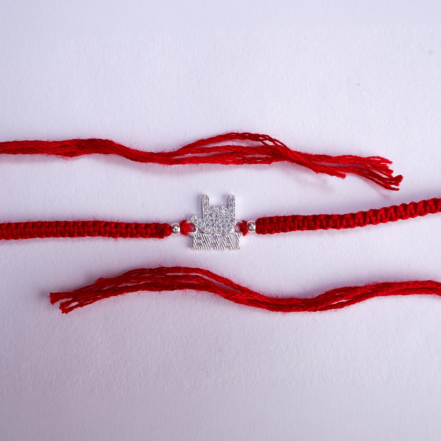 Bhai Hand Charm Silver Rakhi