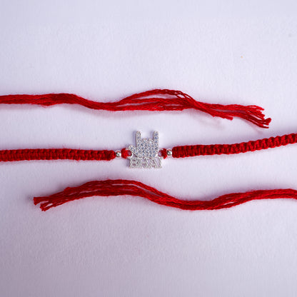 Bhai Hand Charm Silver Rakhi