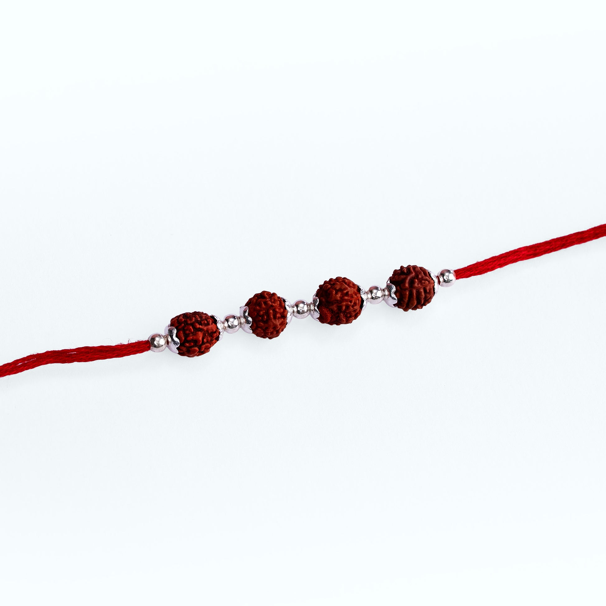 Four Bead Rudraksha Rakhi