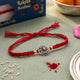 Oxidized Silver Flower Rakhi