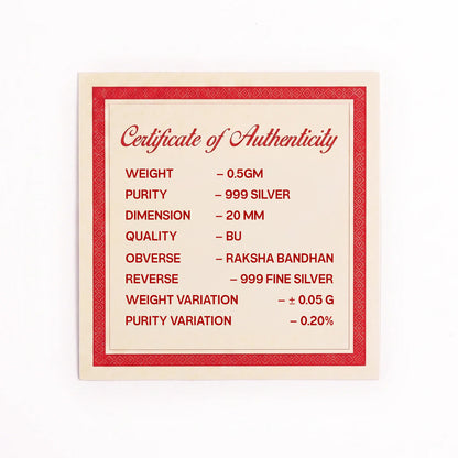 Silver Coin Gift Box for Rakshabandhan