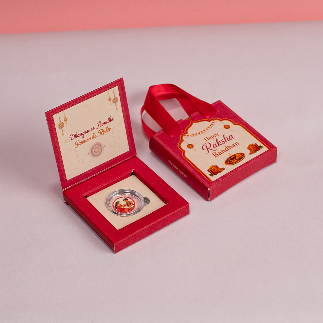 Rakshabandhan Special 999 Pure Silver Coins Gift Set