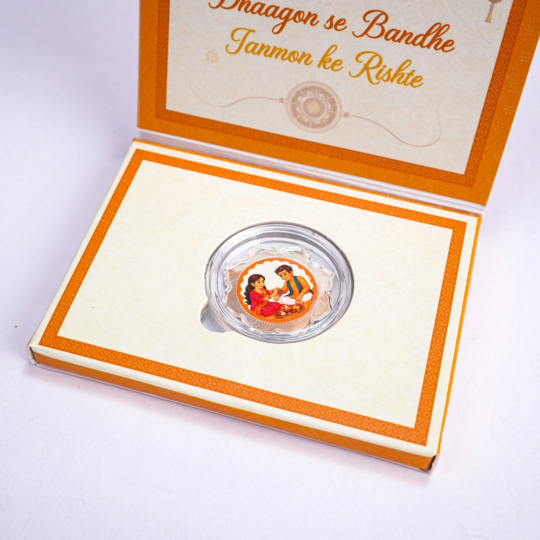 Rakshabandhan Special 999 Pure Silver Coins Gift Set – Pack of 1