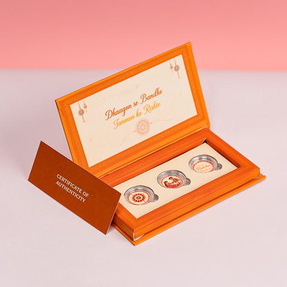 Rakshabandhan Special 999 Pure Silver Coins Gift Set – Pack of 3