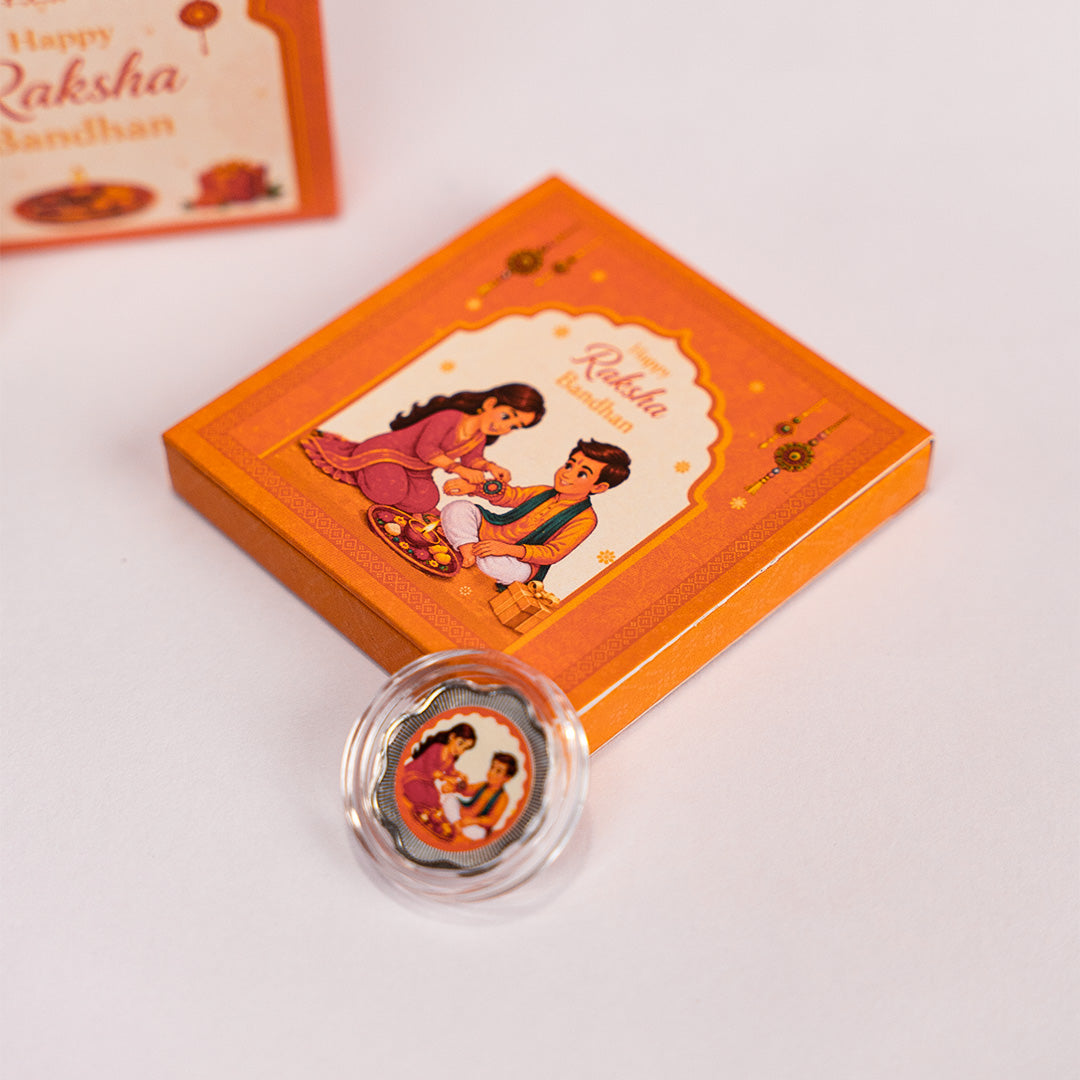 Rakshabandhan Special 999 Pure Silver Coins Gift Set