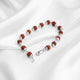 Rudraksha Fluted Silver Cap Lucky Bracelet
