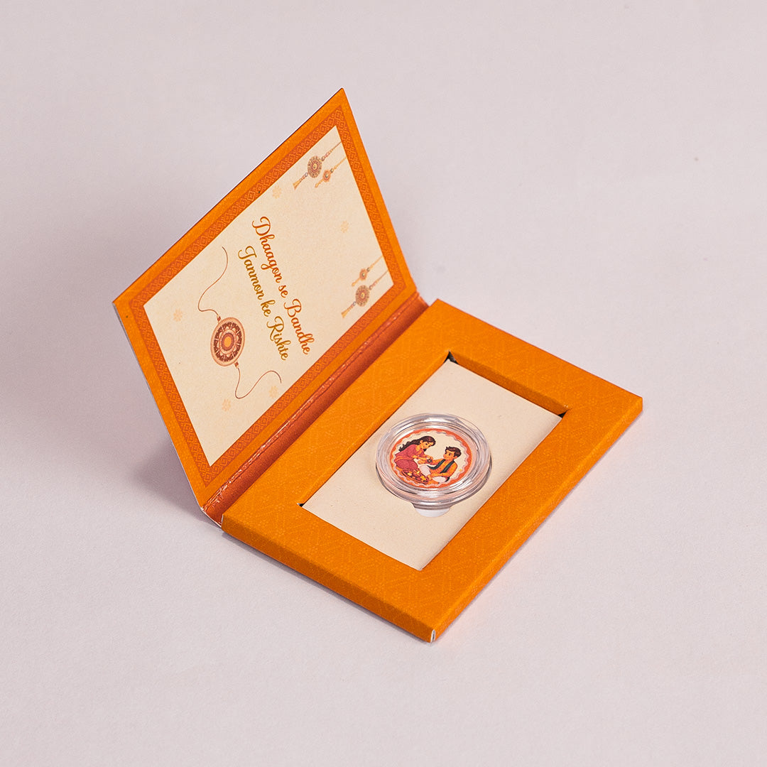 Silver Coin Gift Box for Rakshabandhan