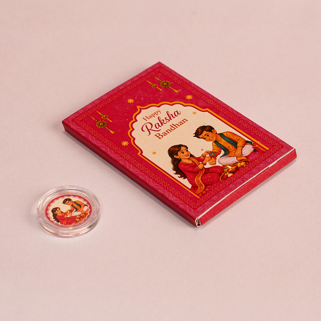 Silver Coin Gift Box for Rakshabandhan