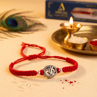 Silver Om Rakhi