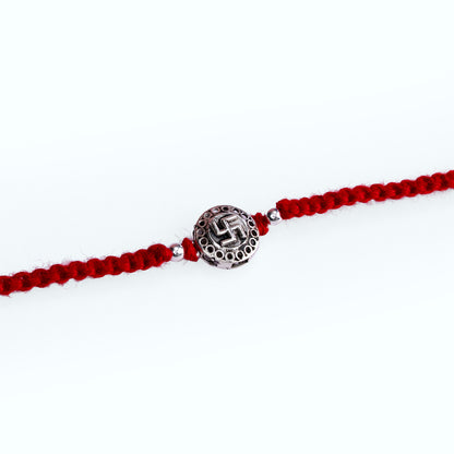 Swastik Silver Rakhi